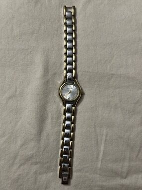 Anne Klein Two-Tone Gold & Silver Women's Link Watch